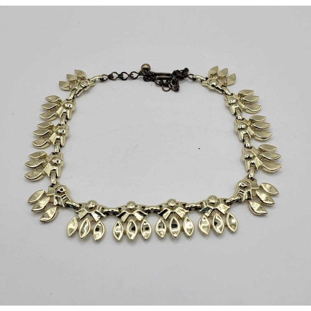 Vintage R & S Gold Tone Choker Necklace